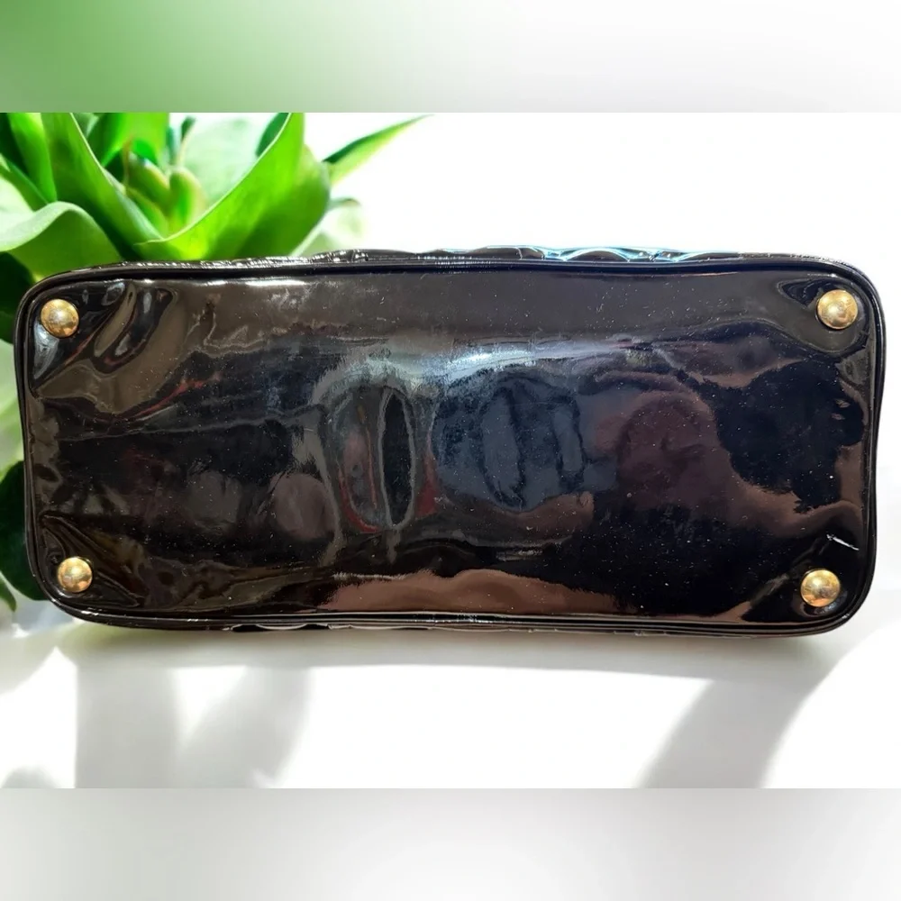 Coach Op Art Embossed Peyton Dome Patent Leather Satchel Tote F25705 EUC - Picture 13 of 13